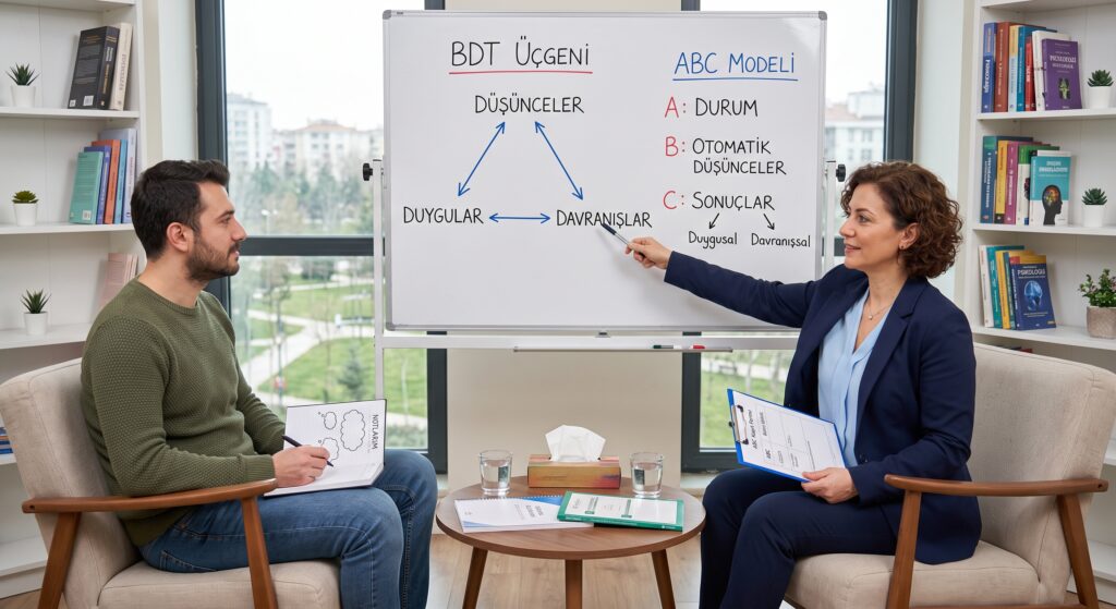 bilişsel davranışçı terapi seansı